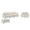 NicBex Couches for Living Room 3pc L-shaped Sectional Sofa Modern Chenille Upholstered Sofa Couch with Movable Ottoman - 2 of 4