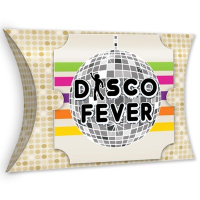 Big Dot of Happiness 70’s Disco - Favor Gift Boxes - 1970s Disco Fever Party Large Pillow Boxes - Set of 12