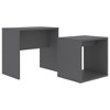 vidaXL Coffee Table Gray Engineered wood Small Stackable Rectangular - 2 of 4