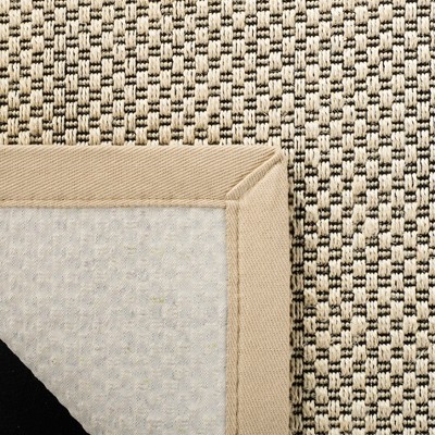 Handmade Black and Ivory Cotton 2'6" x 4' Area Rug