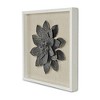 Cheung's Vita Framed Elegant Black Flower on Brown Frame - 4 of 4