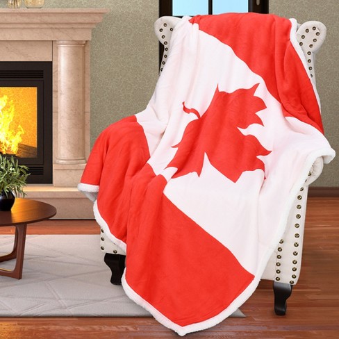 Leaf print blanket hot sale