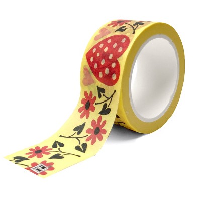 Mary Engelbreit Daisy Hearts Yellow Crafting Washi Tape 20mm