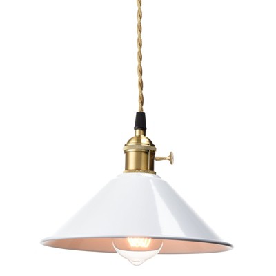 CLAXY Modern Industrial Mini Pendant Light Kitchen Island White