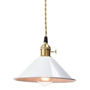 CLAXY Modern Industrial Mini Pendant Light Kitchen Island White - 1 of 4