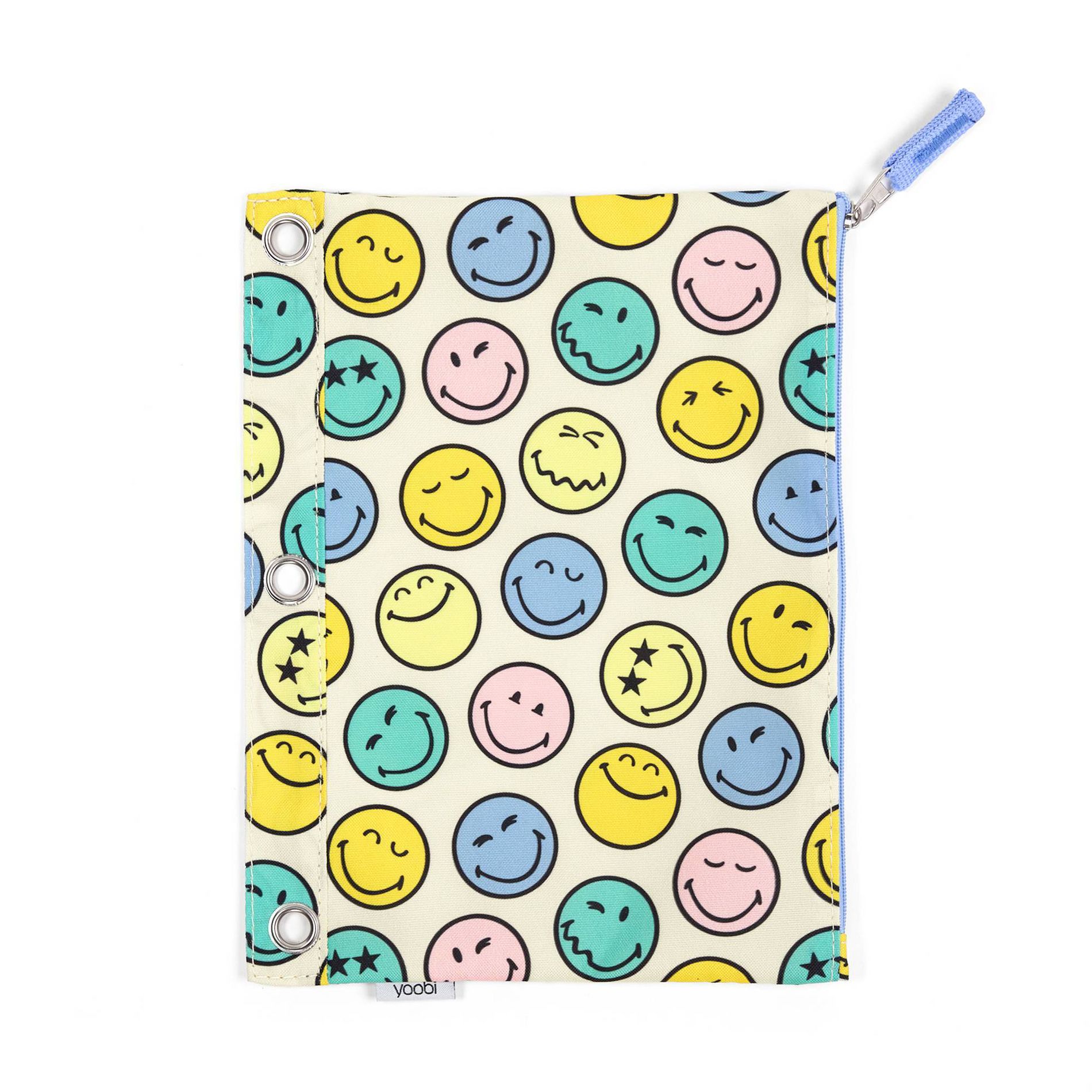Yoobi SmileyWorld Single Zip Binder Case Multicolor Smiley, School Supplies