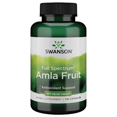 Swanson Herbal Supplements Full Spectrum Amla Fruit 500 mg Capsule 120ct.