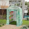 VEVOR Walk-in Green House, 4.6 x 2.4 x 6.7 ft, Greenhouse with Shelves, High Strength PE Cover with Doors, Windows and Steel Frame,Set Up in Minutes - 2 of 4