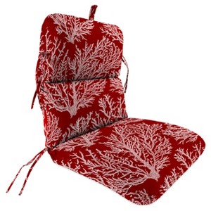 Outdoor Knife Edge Dining Chair Cushion In Seacoral Red - Jordan Manufacturing