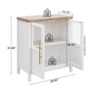 Sideboard Buffet Cabinet with 2 Glass Doors - 29 Inch Large Storage Cabinet, Modern Farmhouse Style, Suitable for Kitchen Dining Room and Living Room - 4 of 4