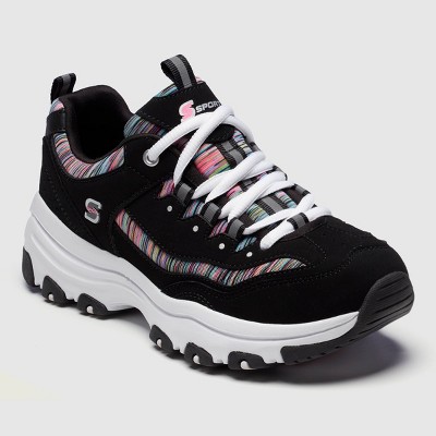 skechers women's sports mesh lace up trainers