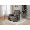 Oversized Chenille Power Lift Recliner Chair with Dual OKIN Motors, Massage, Heating, 180¡ã Lay Flat, and 2 Cup Holders - 3 of 4