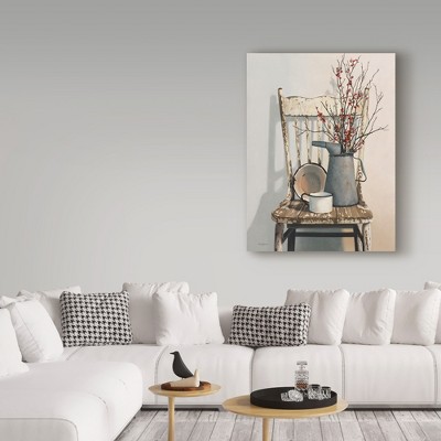 Cecile Baird Gray and Beige Canvas Still Life Art