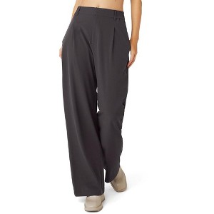 Women's Wide Leg Suit Pants Loose Fit High Elastic Waisted Business Casual Long Trousers Pant - 1 of 4