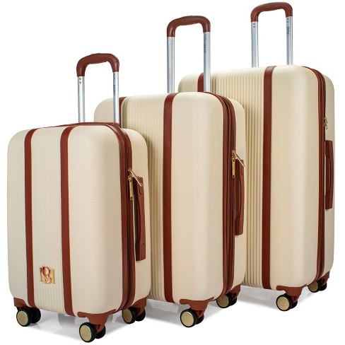Badgley Mischka Grace 3-Piece Expandable Retro Luggage Set