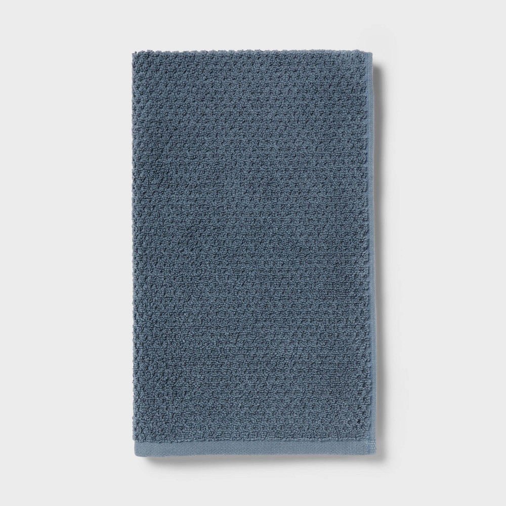 Photos - Towel 1pc Luxe Textured Dot Hand  Blue - Threshold™