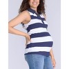 Women's V-Neck Sleeveless Polo Top | Motherhood Maternity - 3 of 4