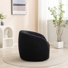SEYNAR Modern Glam Velvet Upholstered 360 Degree Swivel Accent Armchair,Black,34.6''W*30.3''D*25.6''H - 3 of 4