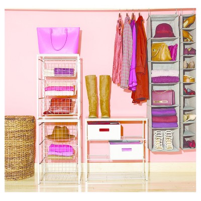 6 Shelf Hanging Closet Organizer Gray - Room Essentials&#8482;