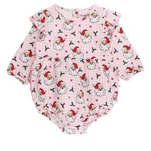 RuffleButts Baby Toddler Girls Long Sleeve Flutter Bubble Romper - 1 of 4