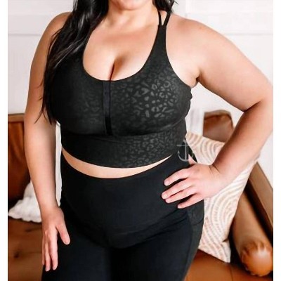 Women's Leopard Sports Bra - Anchored Arrows