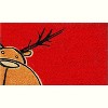 HomeRoots 17" X 29" Red Brown And Black Christmas Outdoor Coir Door Mat - 4 of 4