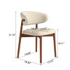 Set of 2 Modern Dining Chairs with Curved Backrest, Wood Dining Room Chairs, Upholstered Chairs for Kitchen or Dining Room – The Pop Home - 4 of 4