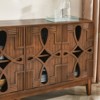 SKRAN 60.5" Mid Century Modern Sideboard Buffet Cabinet with Storage, TV Media Console Table with 4 Doors & Adjustable Shelves for Kitchen - 4 of 4