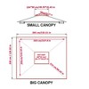 Gulches 13x10 Ft Patio Double Roof Gazebo Replacement Canopy - Top Fabric Only, Khaki - 3 of 4