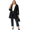 Agnes Orinda Women's Plus Size Elegant Single Breasted Detachable Hooded Trench Overcoats - 3 of 4
