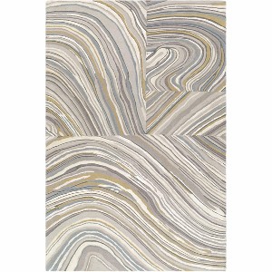 Hauteloom Laxmi Cream Marble Area Rug - 1 of 3