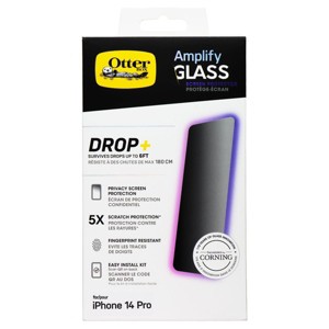 OtterBox AMPLIFY GLASS PRIVACY Screen Protector for Apple iPhone 14 Pro (ONLY) - 1 of 2