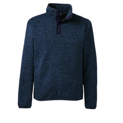 Lands' End Unisex Sweater Fleece Snapneck Pullover