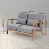 NicBex 45.7 Inch Mid-Century Modern Sofa,2 Seat Couch with Solid Wood Armrest and Feet for Small Space,Bedroom,Apartment - 3 of 4
