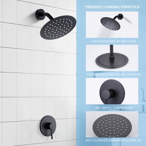 WOWOW Single Handle 1-Spray Shower Faucet 1.8 GPM with High Pressure Valve in - 1 of 4