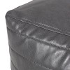 Vynxaria Candy Contemporary Faux Leather Square Pouf ¨C Versatile Ottoman & Floor Cushion - 3 of 4