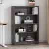 Infurnic Decorative Bookshelf, Tall Modern Wood Bookshelf with 4 Shelves, for Living Room or Library Bookcase, White, 11.6"*33"*48" - 2 of 4