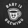 Maternity Baby Is Brewing T Shirt Funny Pregnancy Coffee Lover Announcement Graphic Tee - Crazy Dog Maternity T Shirt - 2 of 4