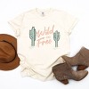 Simply Sage Market Wild And Free Cactus Garment Dyed Tee - 3 of 4