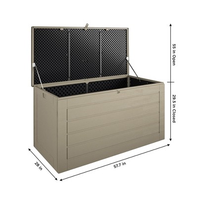 Cosco Extra Large Tan Lockable Plastic Deck Box