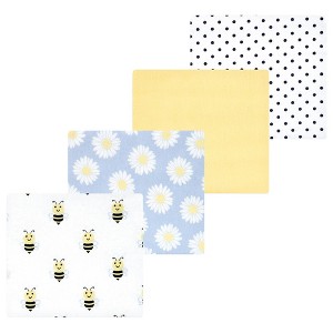 Luvable Friends Hudson Baby Flannel Receiving Blankets 4pk - 1 of 2