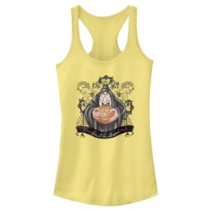 Juniors Womens Snow White and the Seven Dwarves Evil Queen Pumpkin Racerback Tank Top - 1 of 4