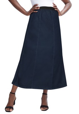 Jessica London Women's Plus Size Stretch Denim Jegging Skirt