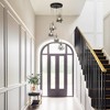 LNC Afmean 5-Lights 17" Modern   Luxury Smoked-Gray Glass Cluster Chandelier,Black and Smoked Glass - 4 of 4