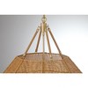 Savoy House Selby 5 - Light Pendant in  Burnished Brass/Rattan - 3 of 4