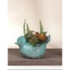 Manual Woodworkers and Weavers Ceramic Bird Flower Pot, Blue, 9.25 x 5.71 Inches, Whimsical Planter for Garden or Indoor Decor - 3 of 3