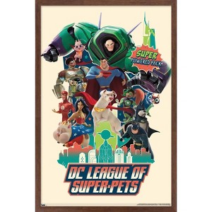 Trends International DC Comics Movie DC League of Super-Pets - Partners Framed Wall Poster Prints - 1 of 4