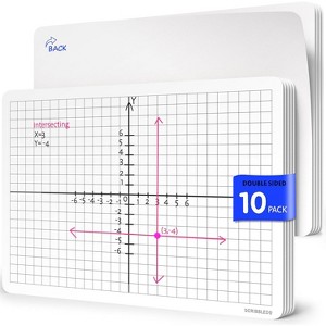SCRIBBLEDO XY Graph Dry Erase 9"x12" Sheets Pack of 10 - 1 of 4