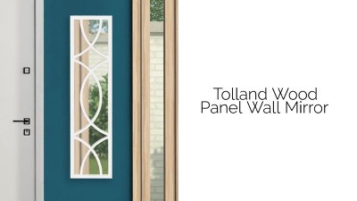Tolland 50" Brown Wood Panel Wall Mirror