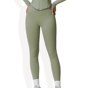 Anna-Kaci Active Women's High-Waisted Ribbed Fitness Leggings - 1 of 4